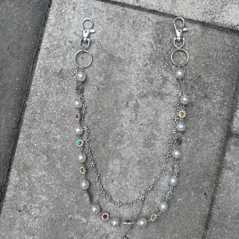Pearl Charm Wallet Chain